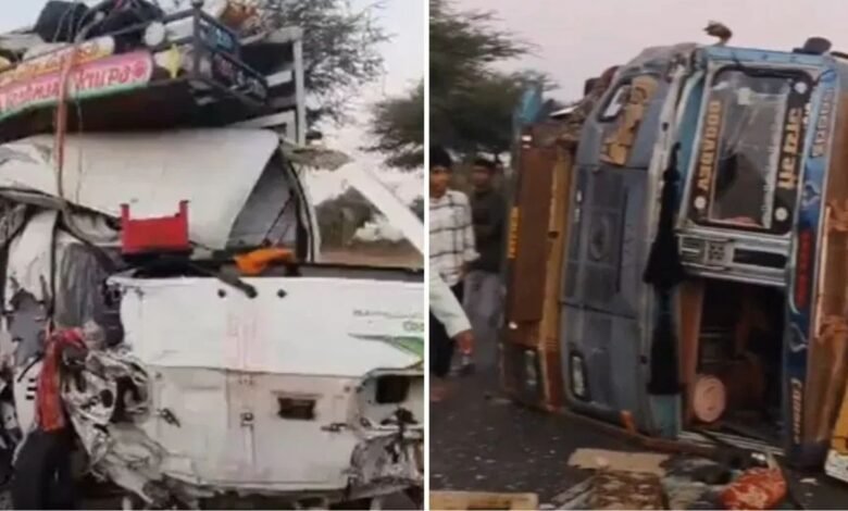 राजस्थान में रामदेवरा जा रहे भक्तों की मिनी टेम्पो को तेज रफ्तार ट्रेलर ने मारी टक्कर, पांच श्रद्धालुओं की मौत