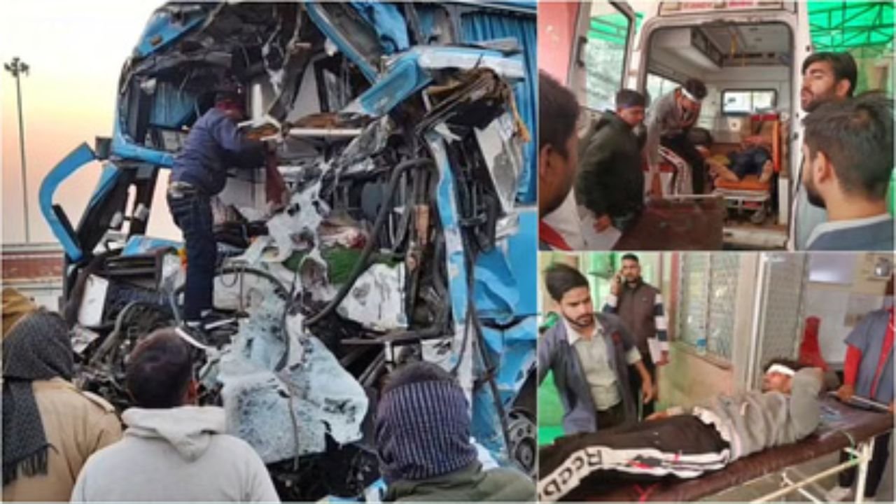 Alwar Accident: दिल दहला देने वाला एक्सीडेंट—आगे से चकनाचूर हुई बस, यात्रियों में मचा हड़कंप